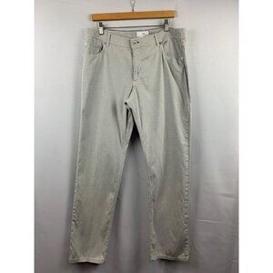 Brax Cooper Fancy Regular Fit Lightweight Textured Mens Pants In Soft Gray Fabri
